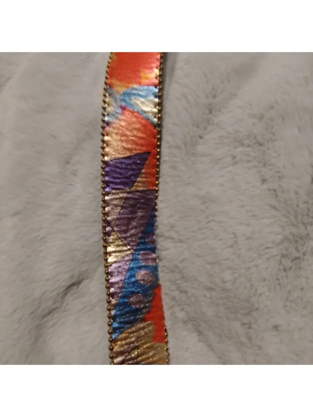 B.B. Simon Leather Belt Art Y2K Maximalist Statement Gold Western Metallic